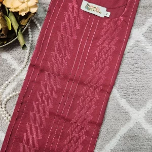 Crimson Red Color kurthi with self color thread work on it all over
